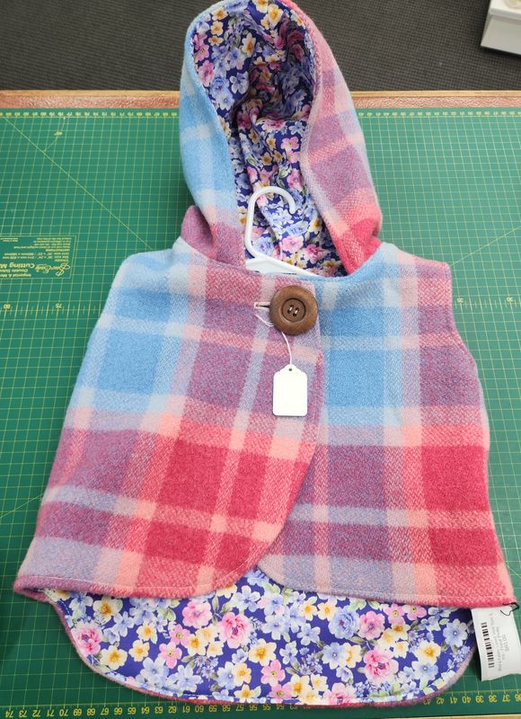 Wool &amp; Fabric Lined Vest Size 3 Yrs - Floral Pinks