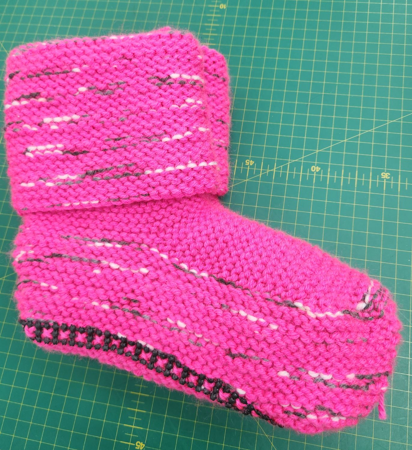 House Boots / Slipper Socks - Handmade - Large Size - Colour Bright Pinks