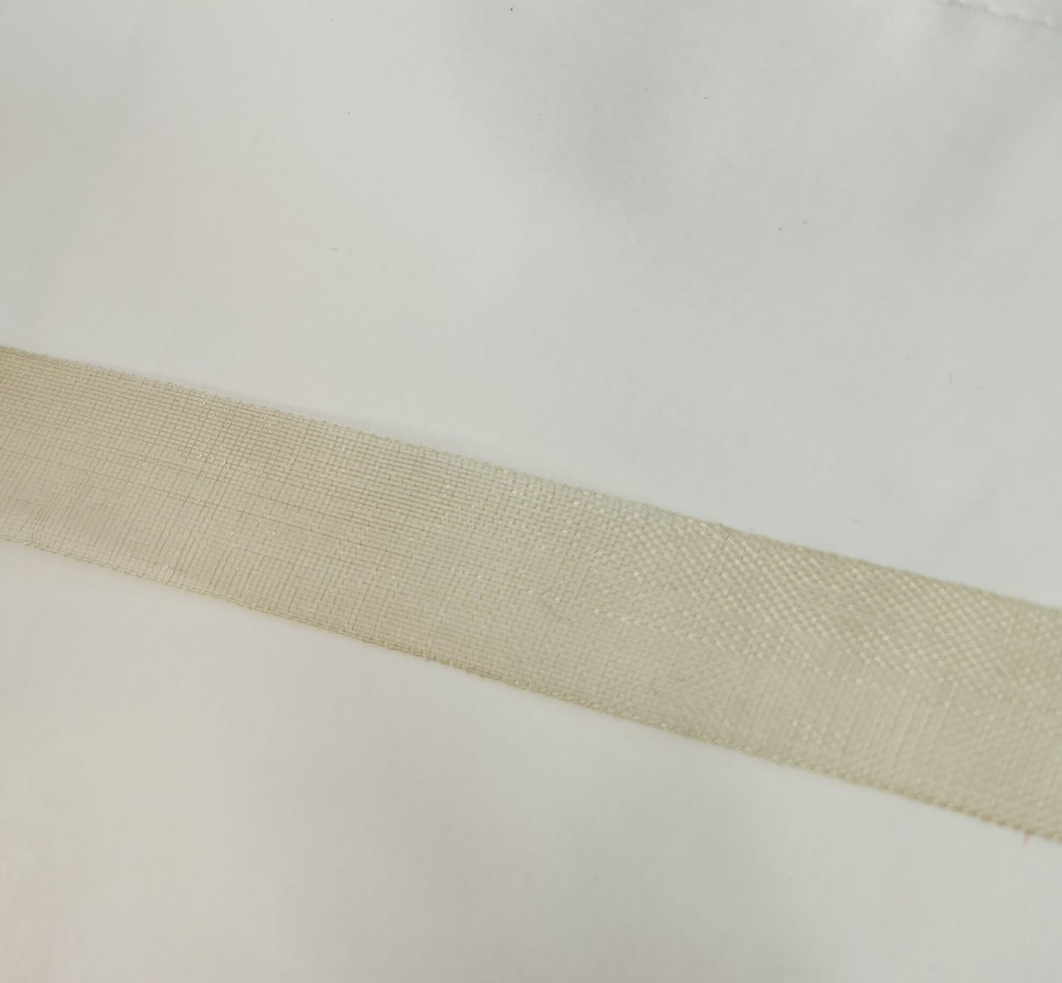 Gold Organza Ribbon 11mm Width, Price per metre