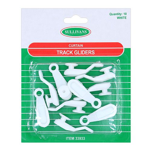 Curtain Track Glider Pack - White - Qty 10