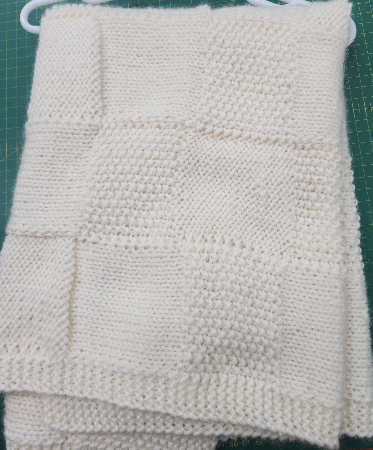 Cream 12ply Pure Wool Blanket 70cm x 70cm