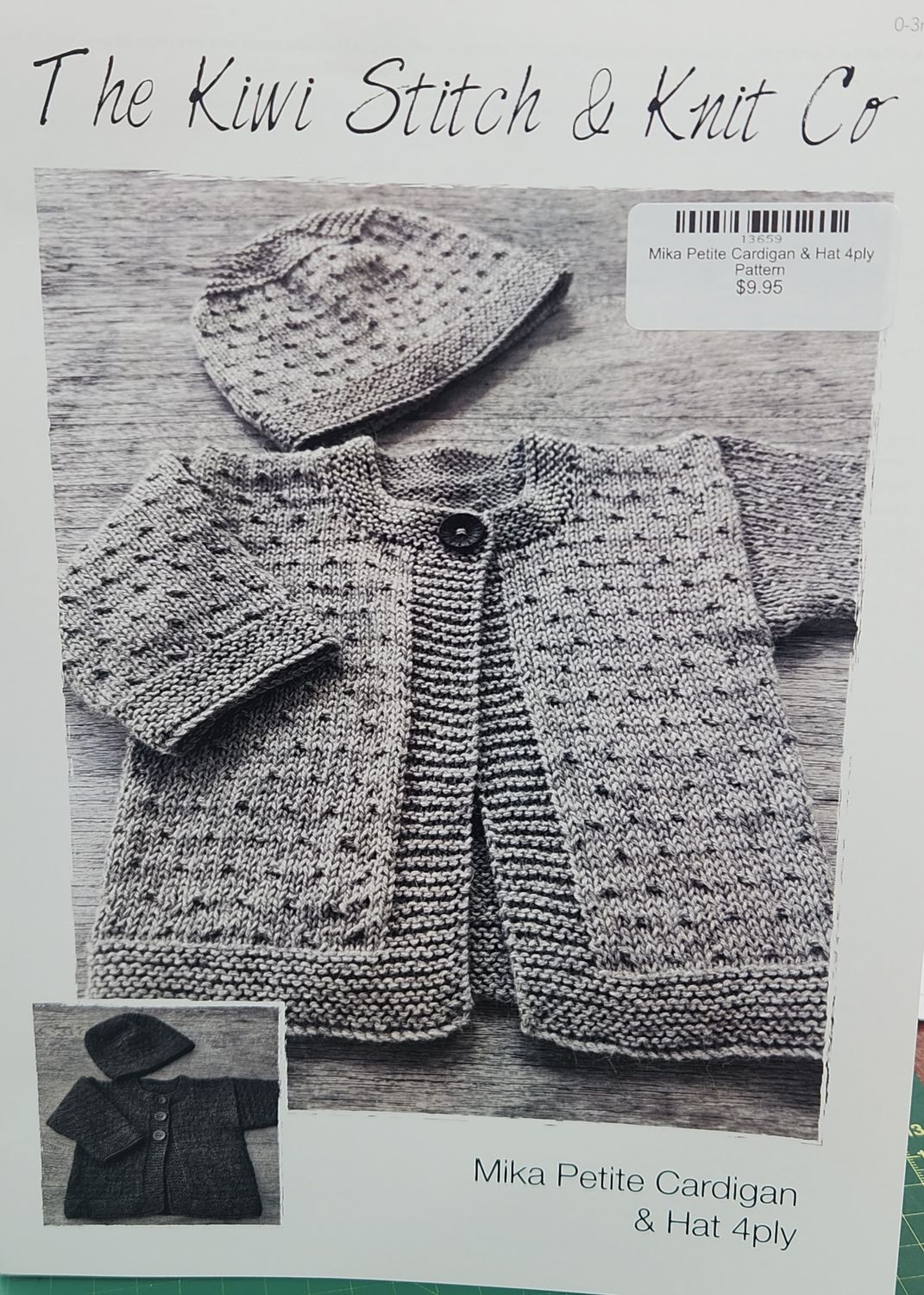 Kiwi Stitch &amp; Knit Pattern - Mika Petite Cardigan &amp; Hat 4ply