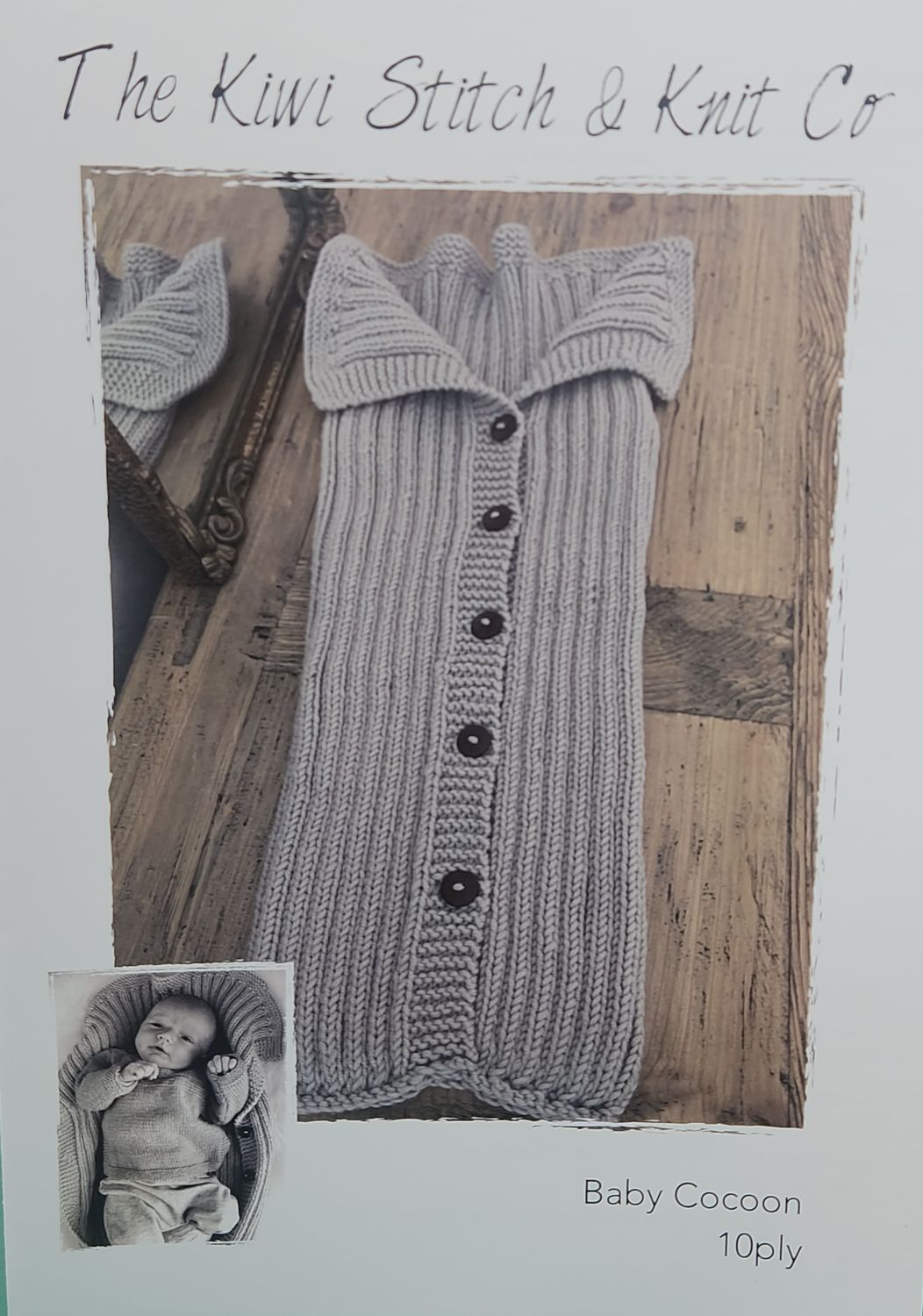 Kiwi Stitch &amp; Knit Pattern - Baby Cocoon 10ply