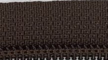 Open End Zip 65cm Brown
