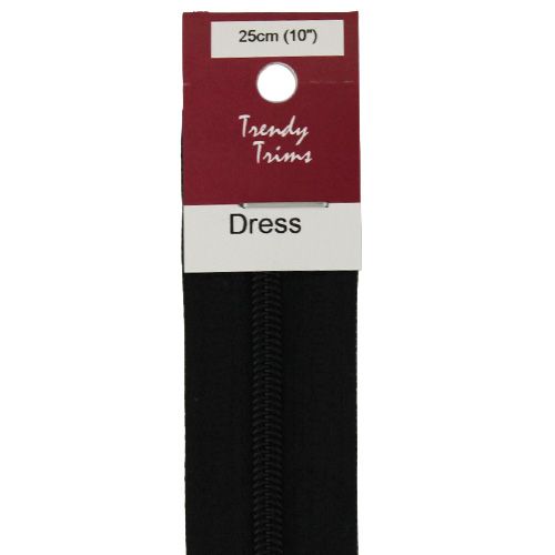 Dress Zip 25cm Black