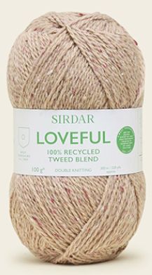 Sirdar Loveful  100% Recycled Tweed Blend 100g, 300m Colour 209 Oak