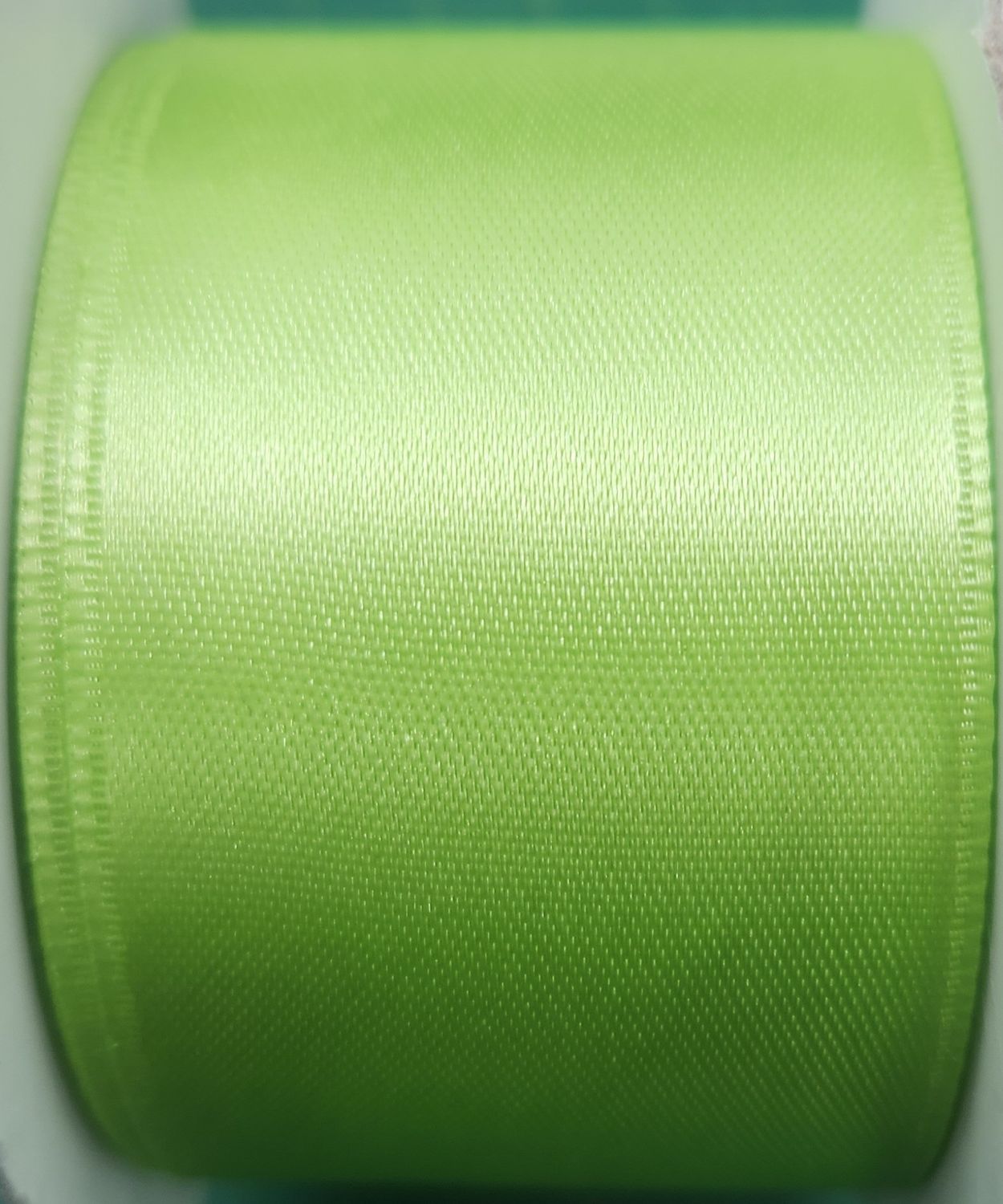 Lime Green Double Faced Satin Ribbon 38mm Width, Price per metre