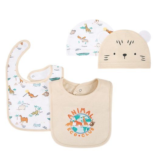 4 Piece Bib &amp; Cap Set