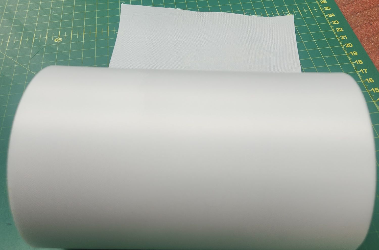 White Coloured SINGLE Sided Satin - 150mm Wide, Priced per Metre