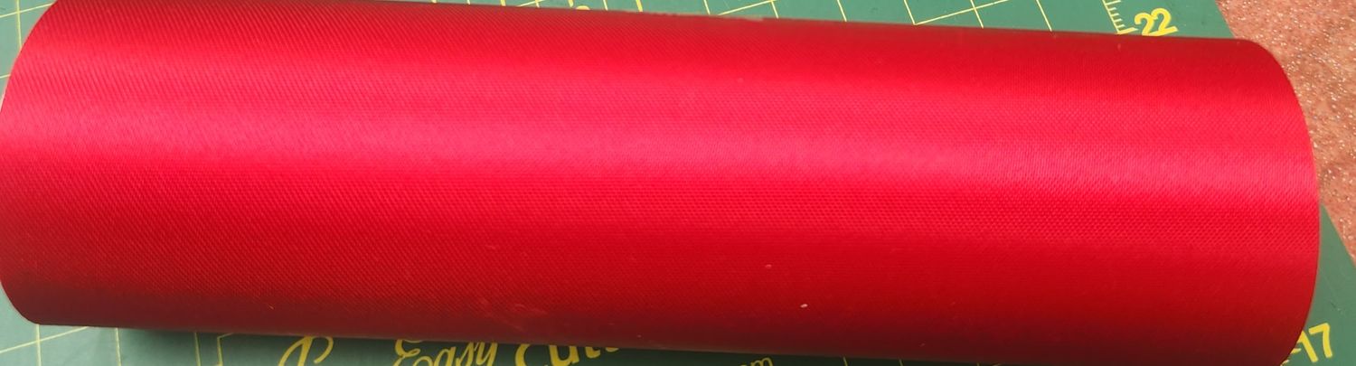 Red Coloured SINGLE Sided Satin - 150mm Wide, Priced per Metre