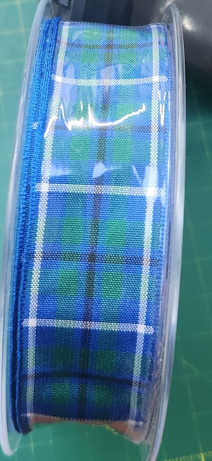 Douglas Tartan 25mm Wide, Priced Per Metre