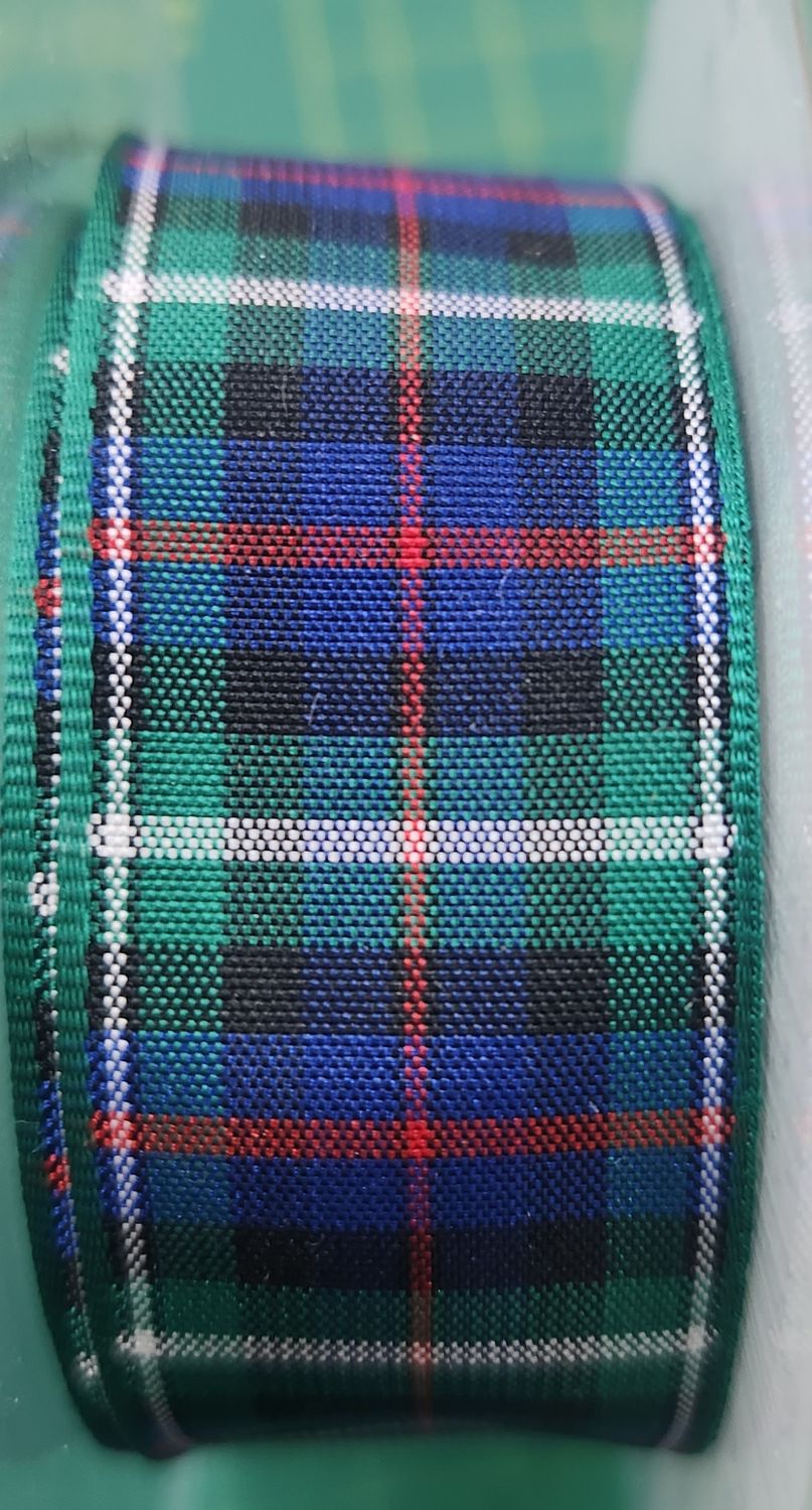 Tartan Ribbon, Mackenzie 25mm Wide - Priced per Metre