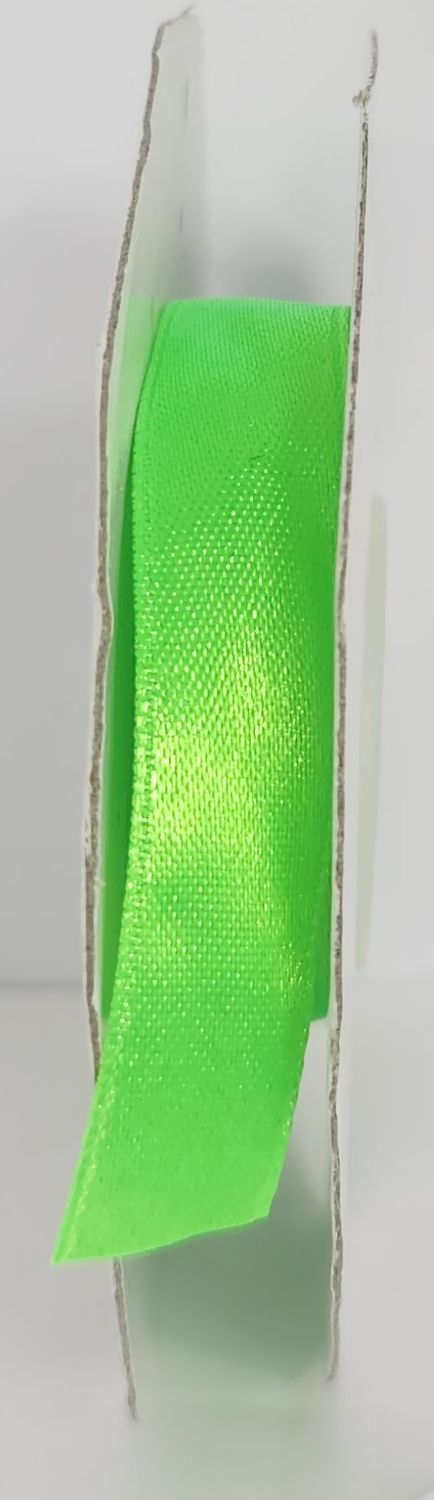 Neon Green Ribbon 10mm Wide, Priced Per Metre