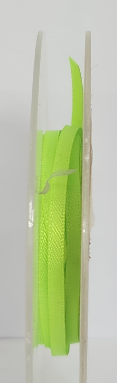 Neon Green Ribbon 3mm Wide, Priced per Metre