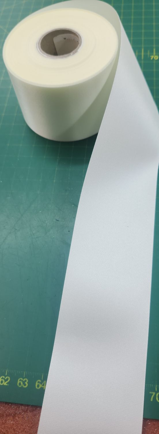 Ecru Cream Coloured SINGLE Sided Satin Ribbon 50mm Wide, Price per Metre