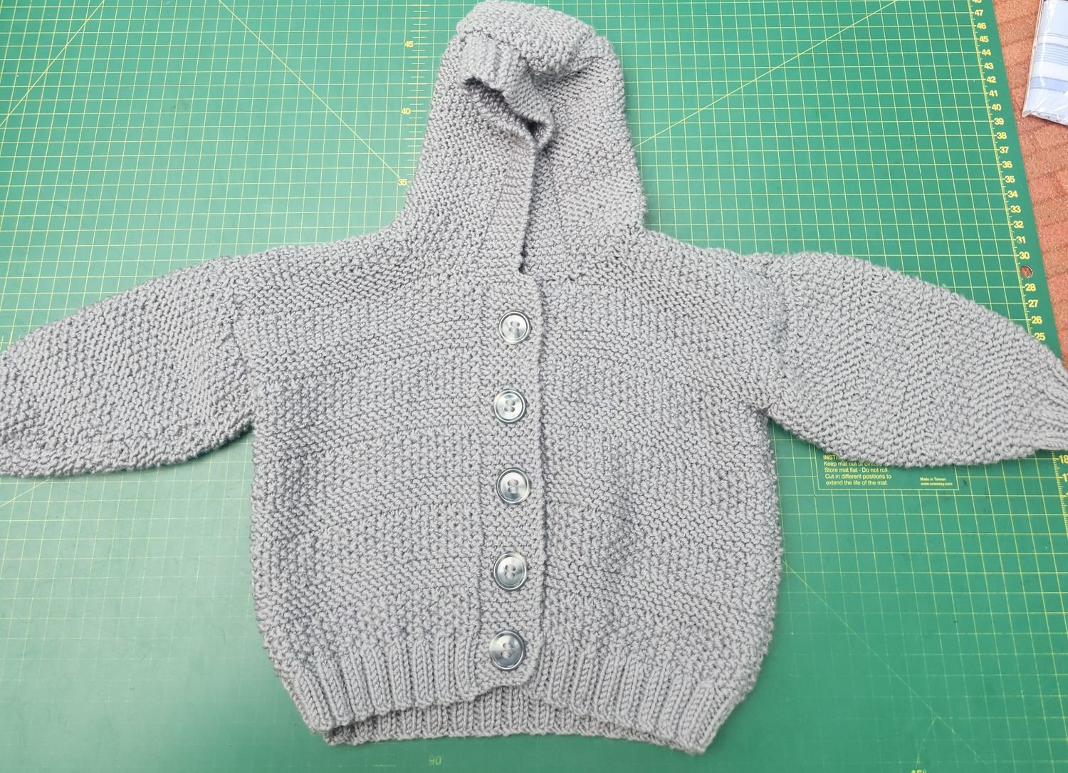 Grey Italian Merino Hoodie - 6 - 9 Months Approx