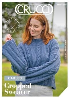Crucci Cable Cropped Sweater Pattern - Aella 12ply - Pattern 2501
