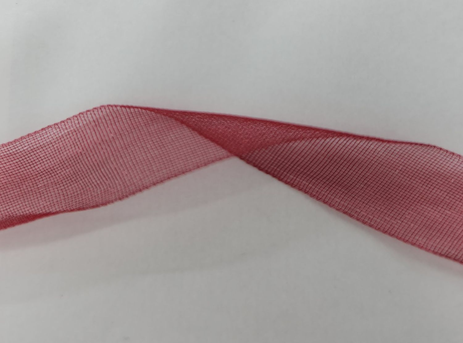 Red Organza Ribbon 11mm Width, Price per metre