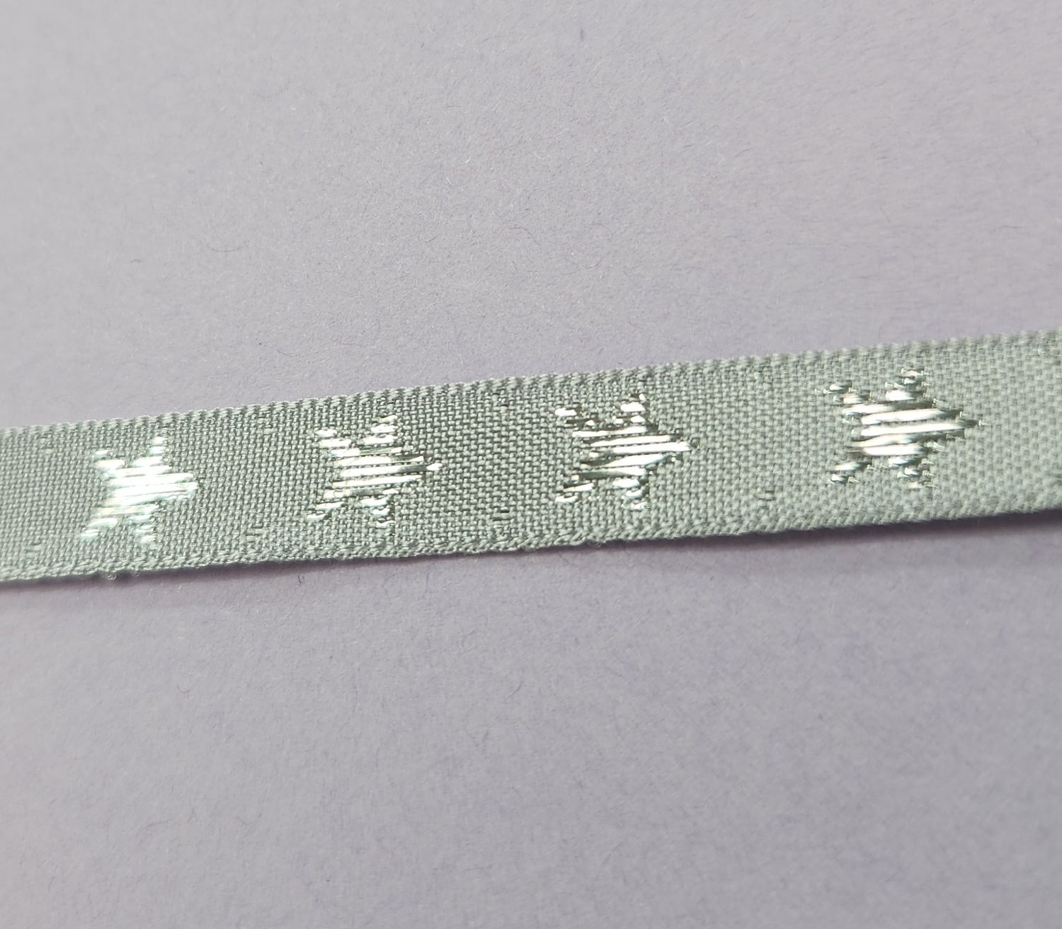 One Sided Silver Ribbon with Silver Stars 10mm Width, Price per metre
