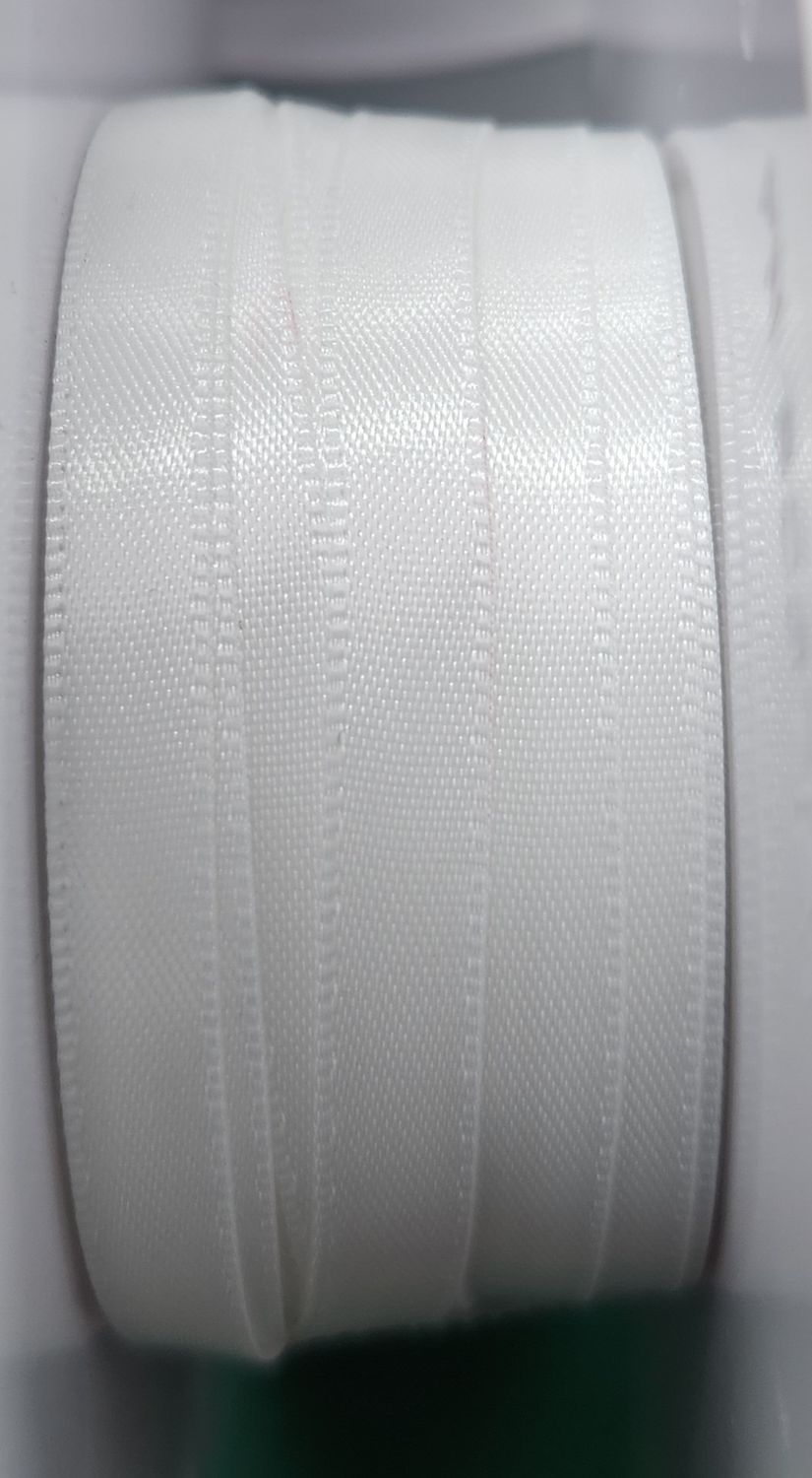 Off-White Double Faced Satin Ribbon 6mm Width, Price per metre