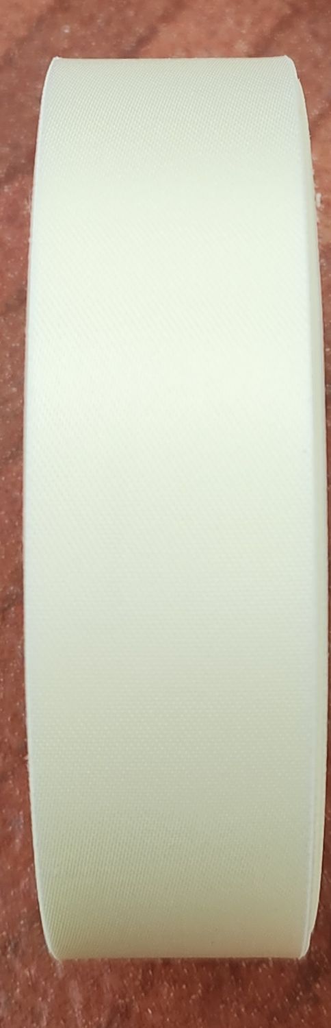 Ecru Cream Satin SINGLE Sided Ribbon 25mm Wide, Priced Per Metre