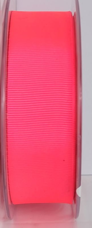 Neon Pink Grosgrain Ribbon 25mm Width, Price per metre