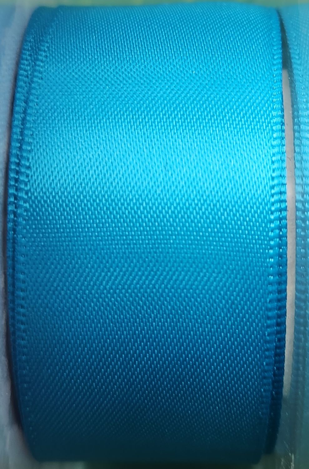 Teal Blue 25mm Wide Double Sided Satin Ribbon, Price Per Metre