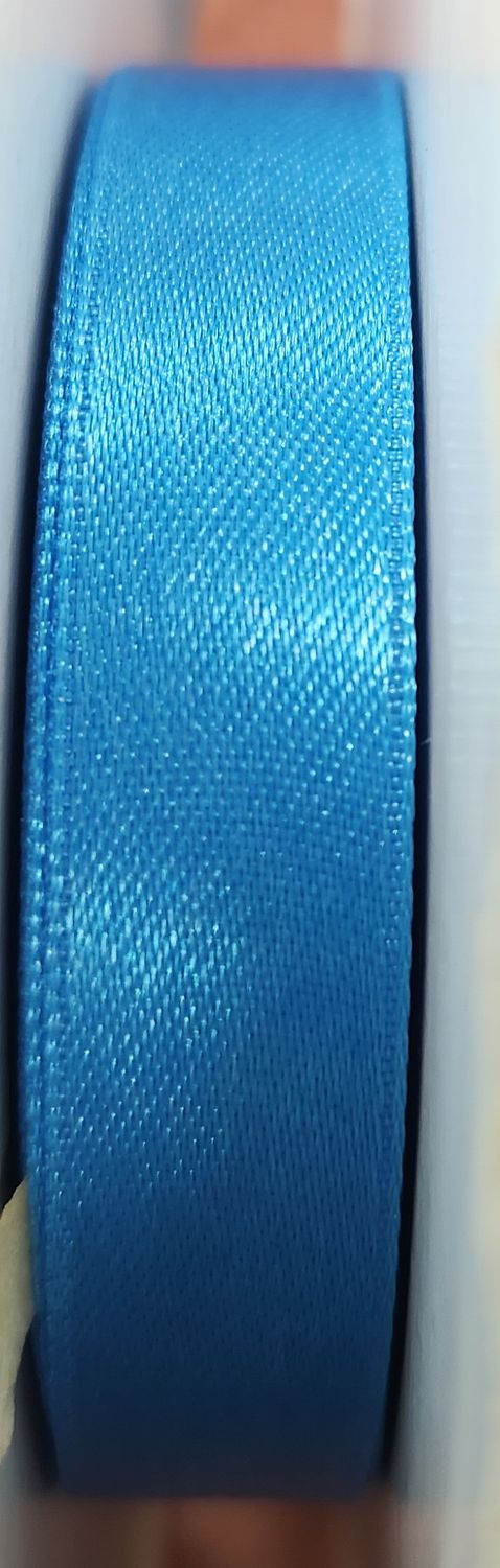 Double Sided Satin Ribbon 10mm Wide, Colour Cornflower Blue, Price per Metre