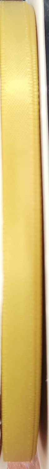 Double Sided Satin Ribbon 6mm Wide, Colour Dark Gold, Priced Per Metre