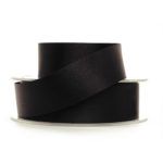 Black Double Faced Satin Ribbon 3mm Width, Price per metre