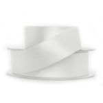 White Double Faced Satin Ribbon 3mm Width, Price per metre