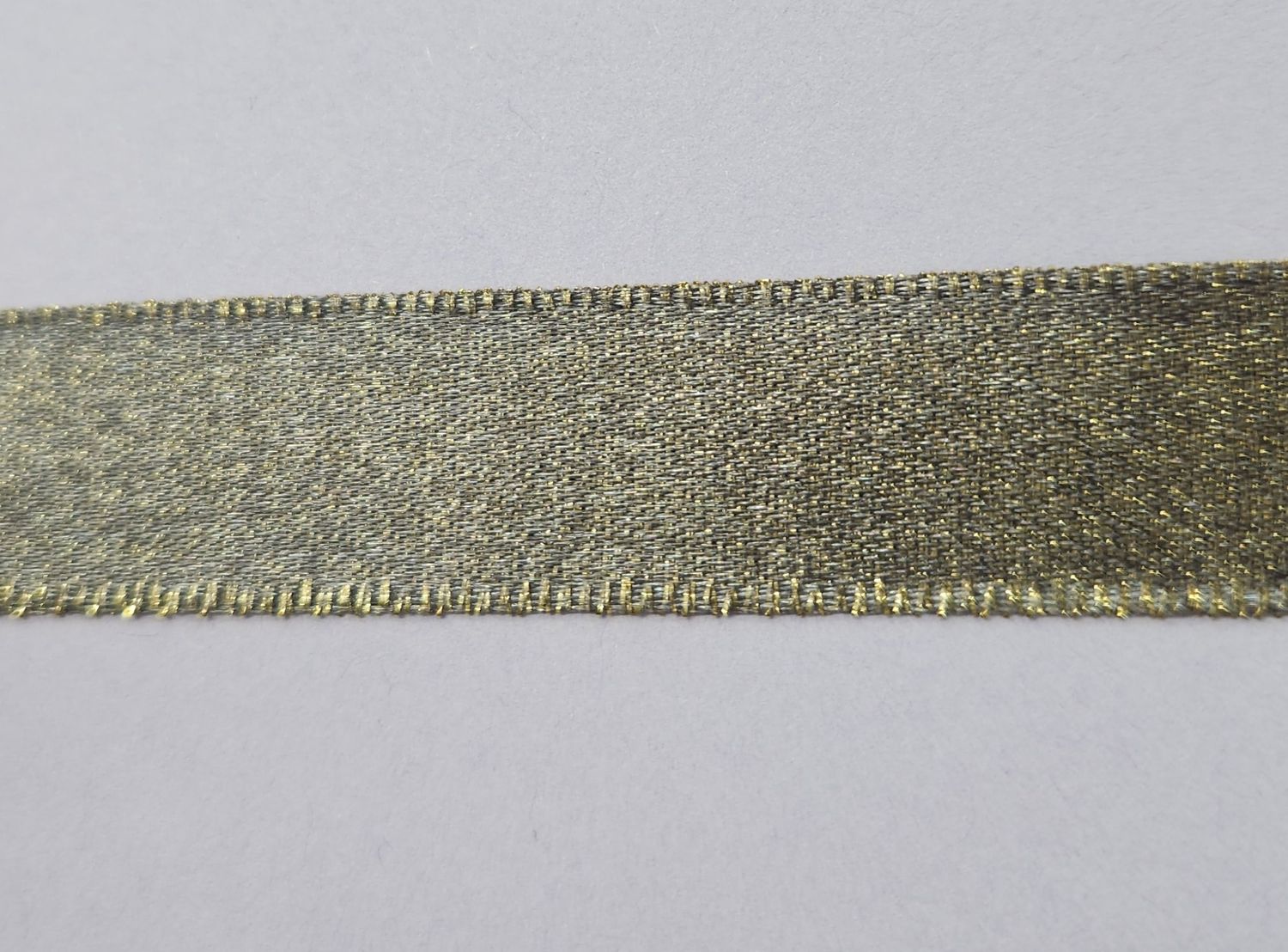 Espresso/Gold Double Faced Satin Ribbon 15mm Width, Price per metre