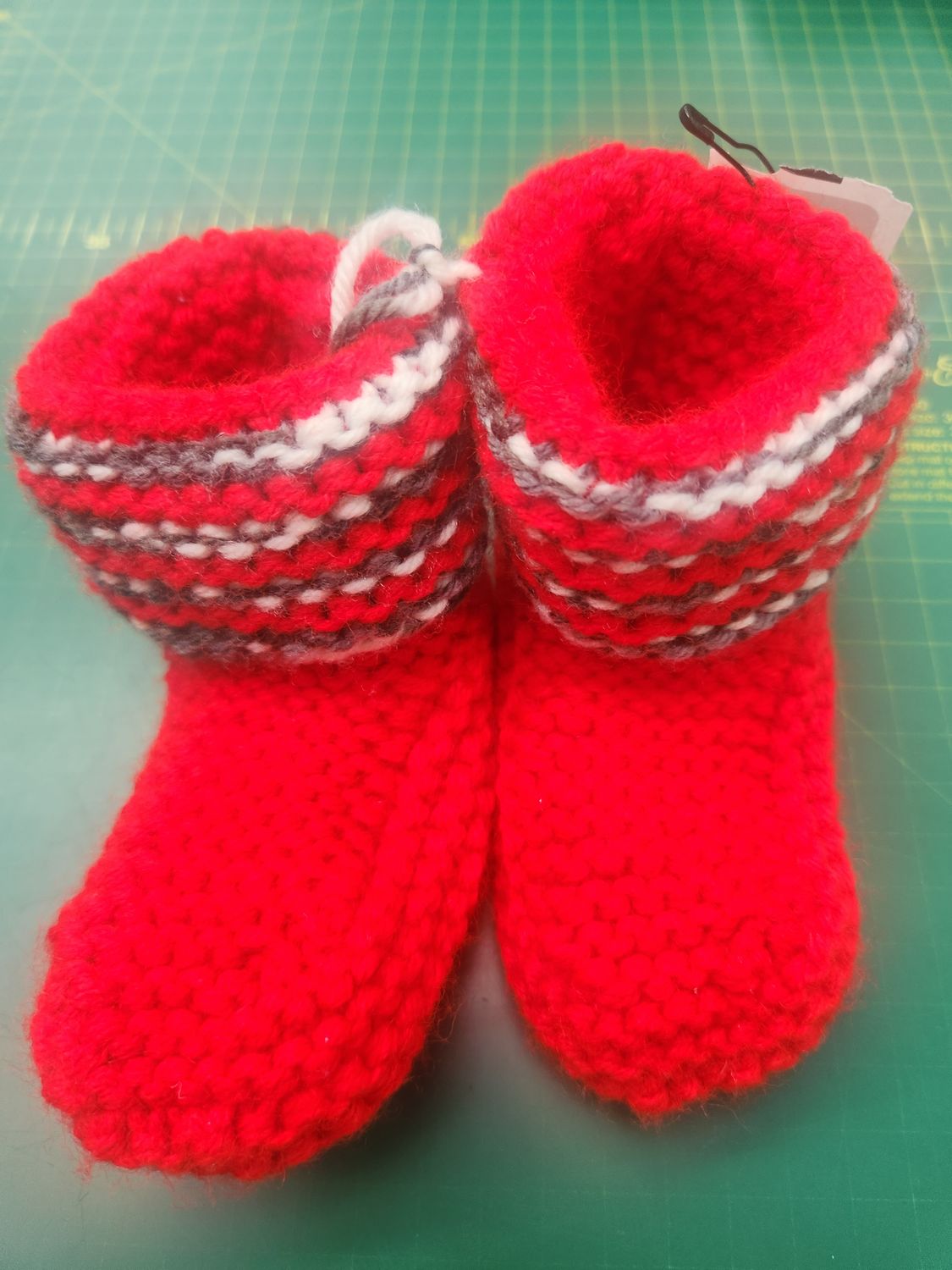 Childrens House Slipper Boots - Red
