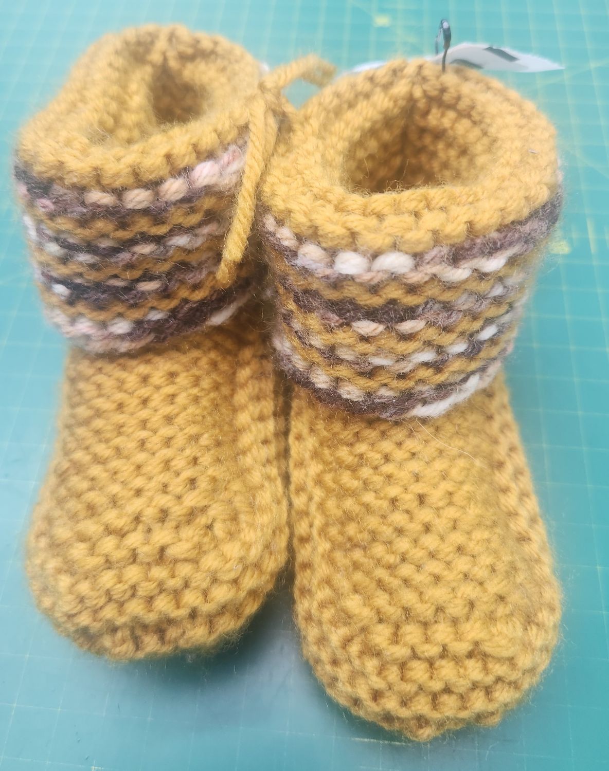 Childrens House Slipper Boots - Mustard