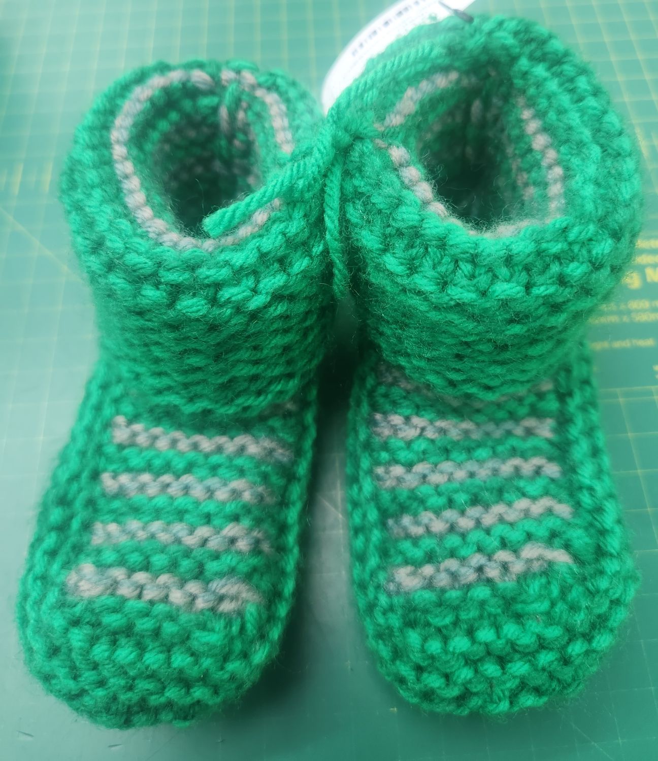 Childrens House Slipper Boots - Green