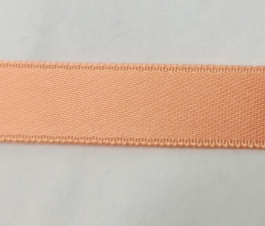 Apricot Double Faced Satin Ribbon 10mm Width, Price per metre