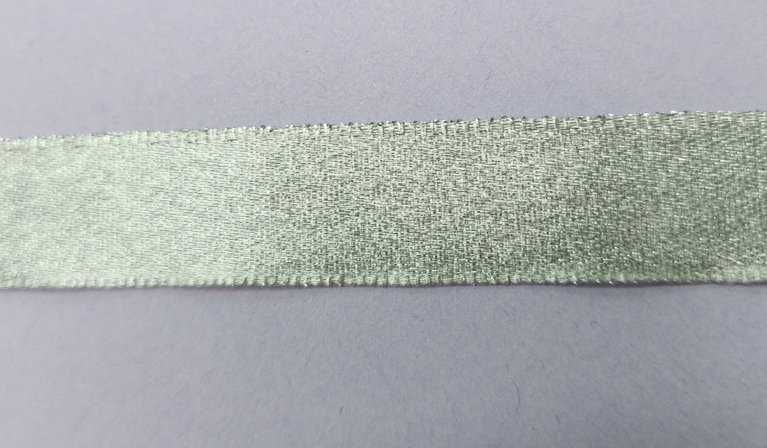 Silver Sparkle Double Faced Satin Ribbon 15mm Width, Price per metre
