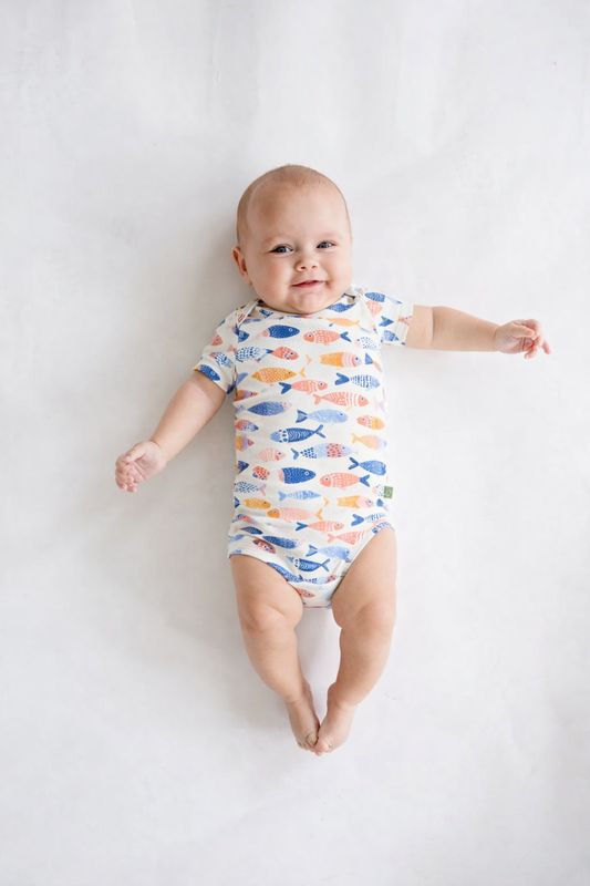 Freckled Fish Short Sleeved Bodysuit