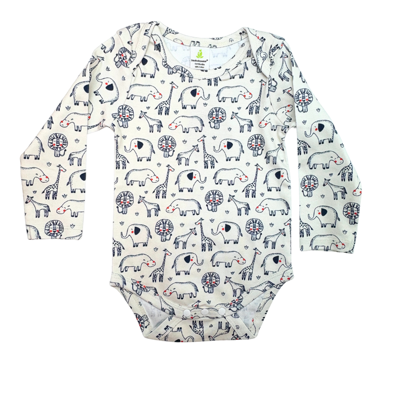 Safari Parade Long Sleeve Bodysuit