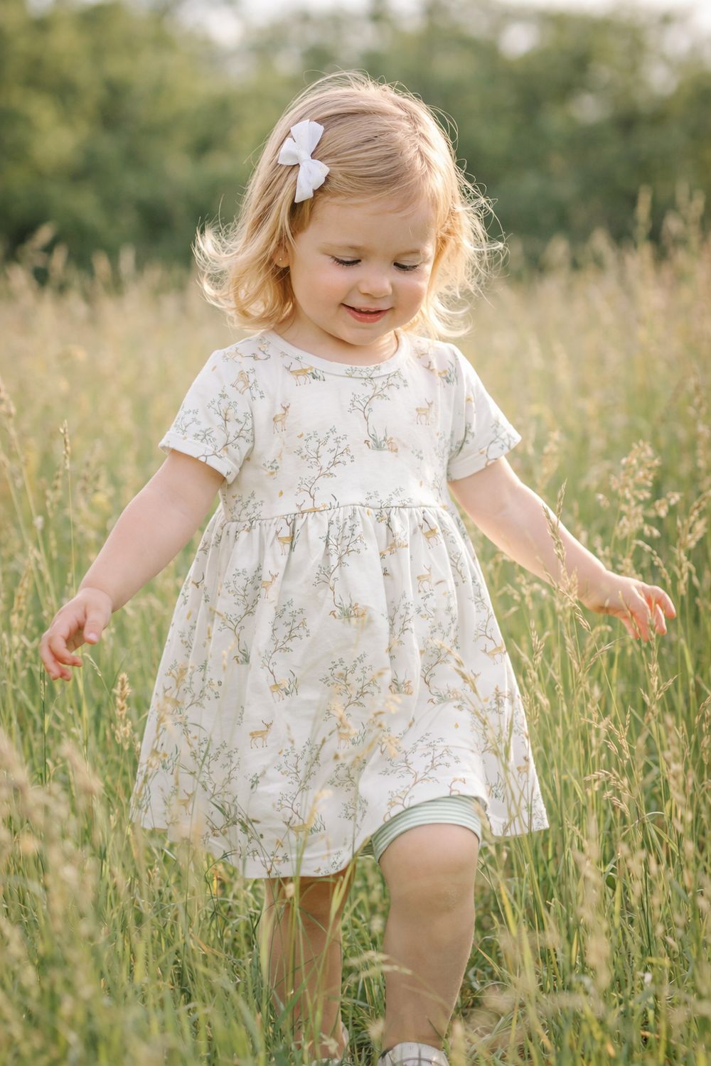 Woodland Deer Pricilla Dress with Bloomers