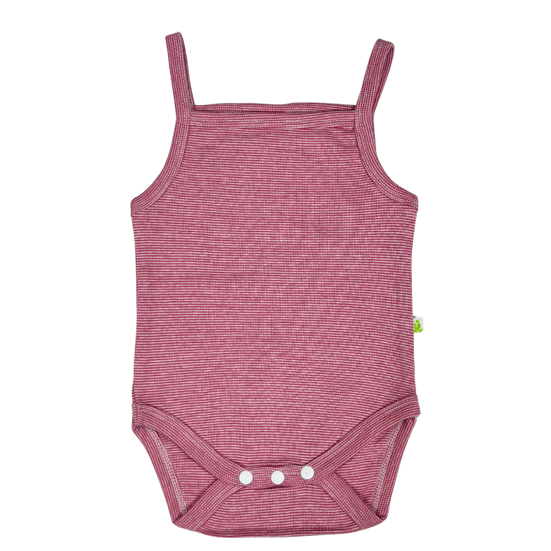 Raspberry Stripe Strappy Bodysuit