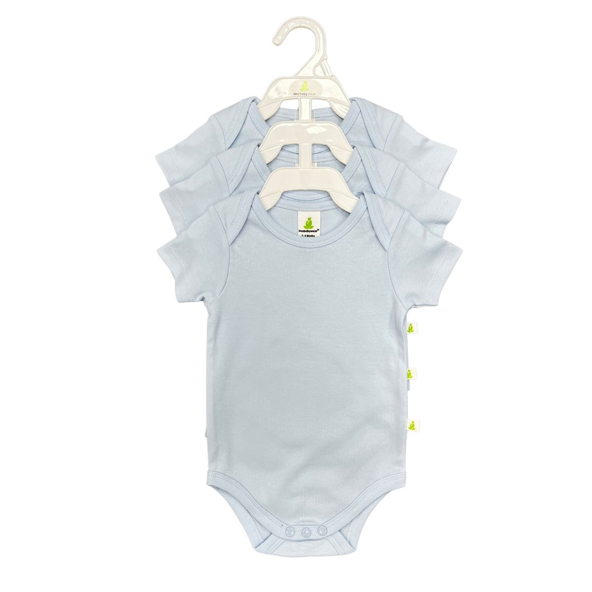 3 Piece Easy Neck Bodysuit Set - Blue
