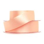 Peach Double Faced Satin Ribbon 25mm Width, Price per metre