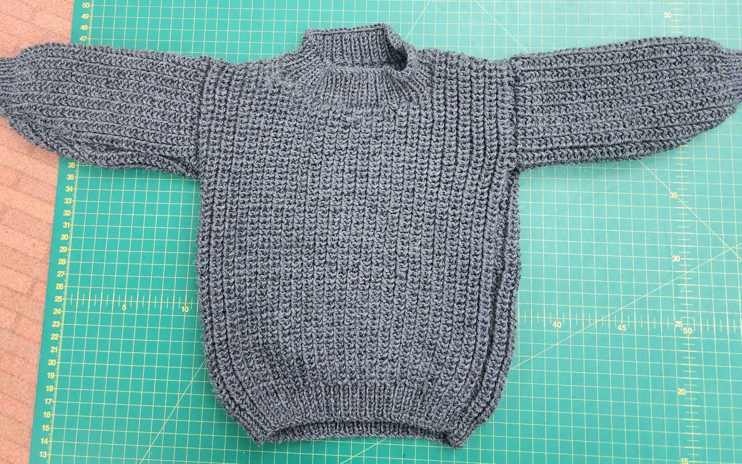 Fishermans Rib Jersey - 3-6 Months Size - Charcoal