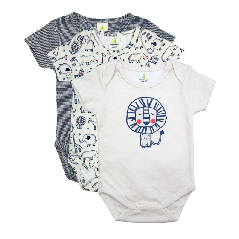 3 Piece Bodysuit Set - Safari Parade
