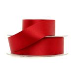 Scarlet Double Faced Satin Ribbon 3mm Width, Price per metre