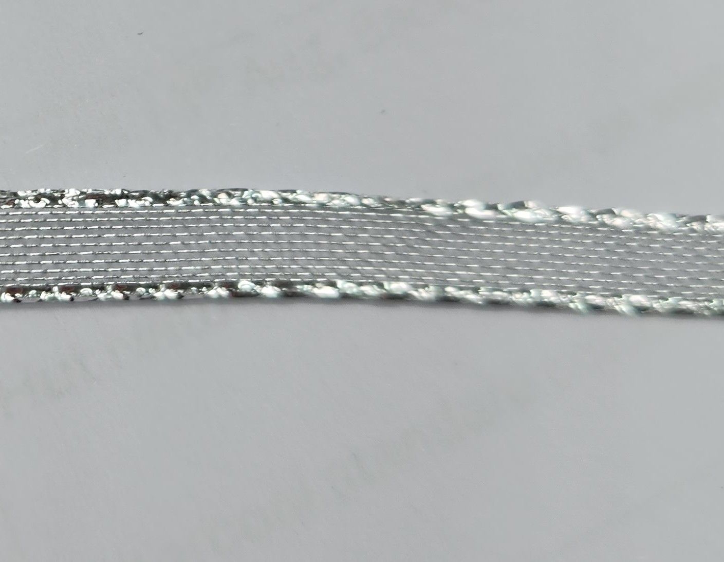 Silver Mesh Ribbon 7mm Width, Price per metre