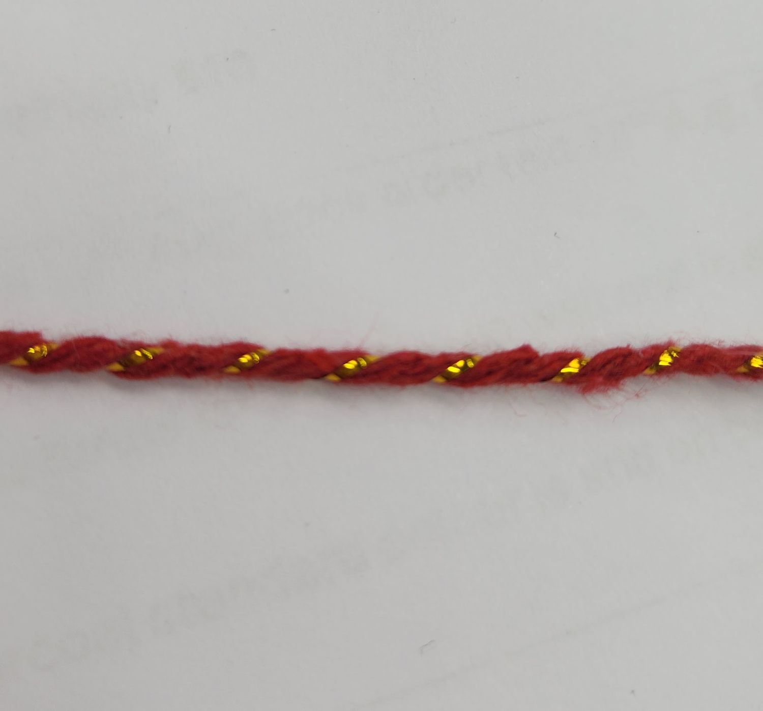 Red with Metallic Gold Twine Price per metre