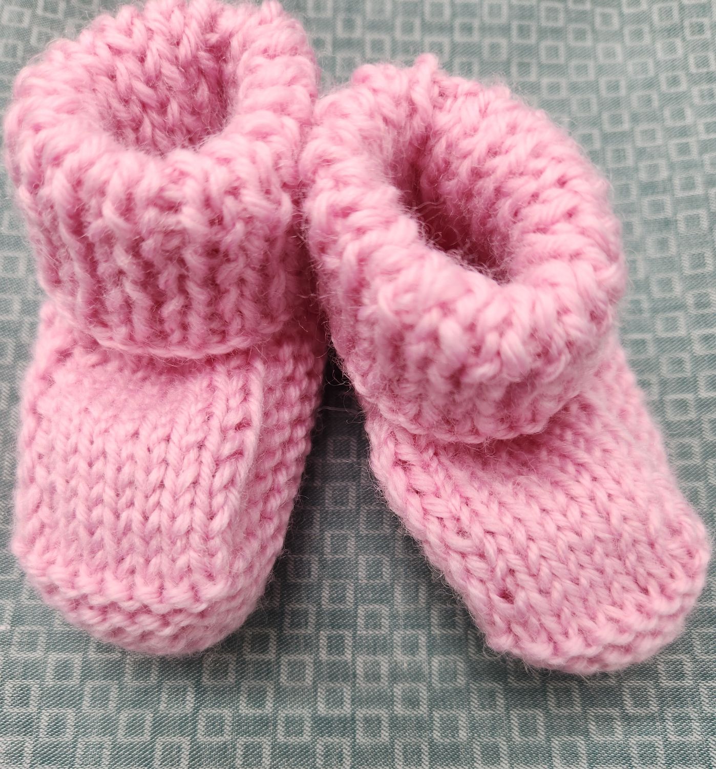 Booties Wool 3 to 6 Months Pink