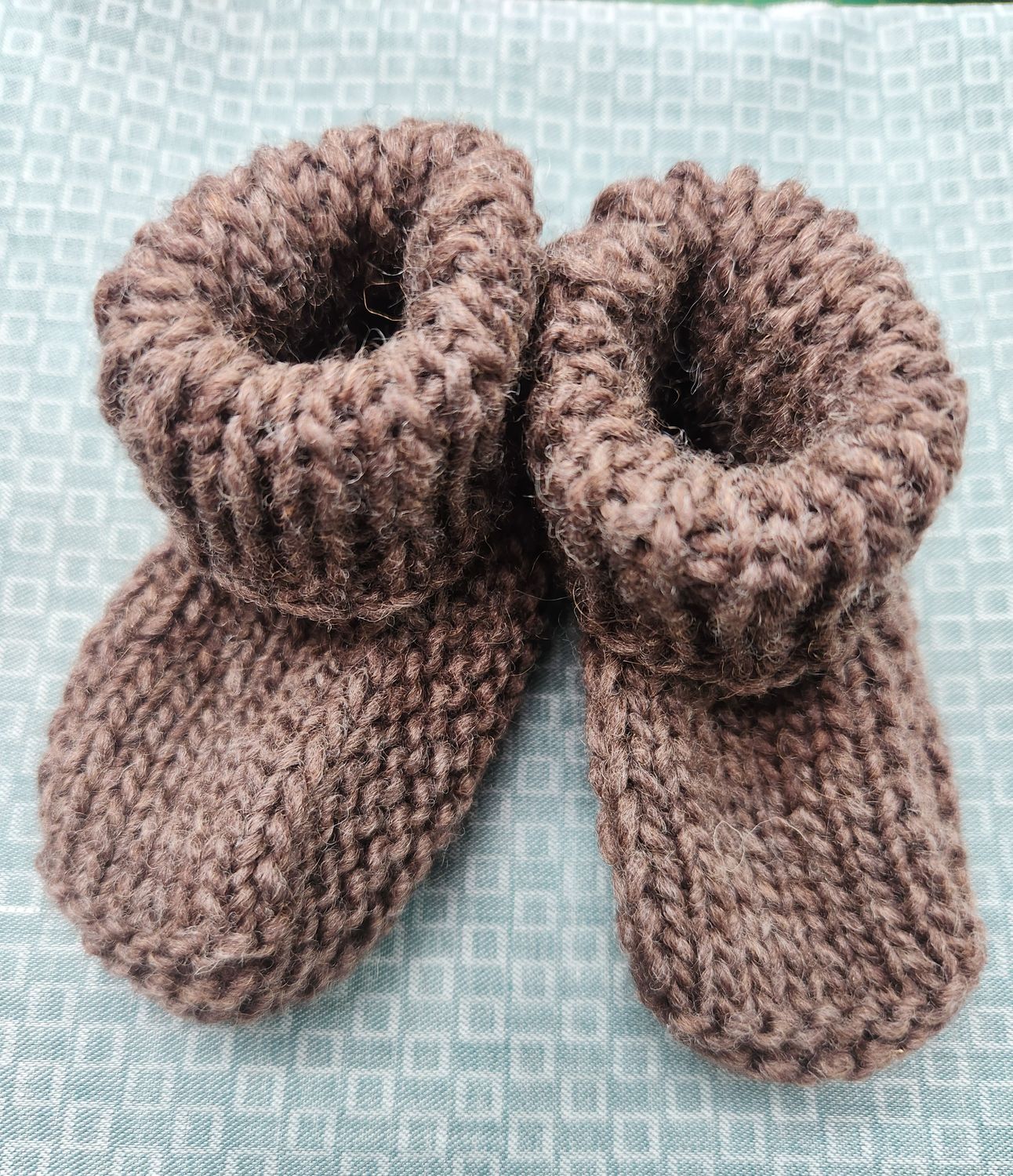 Booties Wool 3 to 6 Months Brown